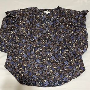 Free Assembly Ruffle 3/4 sleeve blouse